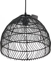 Sfeervolle Hanglamp - Hanglamp - Rotan Lamp - Kinderkamer Lamp - Slaapkamerlamp - Hanglamp - Eettafel Lamp - Zwart - 35 cm
