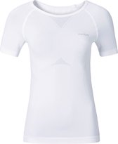 Odlo Shirt S/S Crew Neck Evolution Light - Sportshirt - Dames - Wit - Maat XL