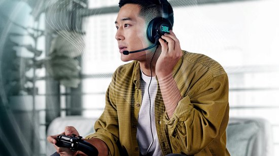 JBL Quantum 400 - USB Gaming Headset - Over-ear met Afneembare Microfoon - JBL Quantum Surround via Quantum Engine - RGB Verlichting - PC & PlayStation - Zwart