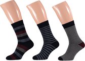 Fashion badstof sokken heren | Multi Zwart | Maat 42/47 | 3-Pak | Wintersokken heren | Sokken heren | Warme sokken heren | Sokken heren 43 46 | Apollo