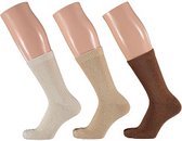 Kleurrijke dames sokken | Multi Beige | 6-Pak | Maat 35/42 | Damessokken maat 35 38 | Damessokken maat 39 42 | Sokken Dames | Sokken Dames 39 42 | Multipack sokken | Apollo