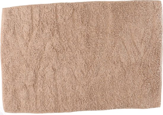 Badmat/badkamerkleed bruin 60 x 40 cm rechthoekig - Matten voor de badkamer