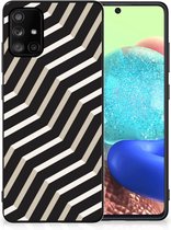 Bumper Hoesje Geschikt voor Samsung Galaxy A71 GSM Hoesje met Zwarte rand Illusion