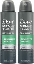 Dove Men+Care Deo Spray Sensitive Shield  - 2 x 150 ml