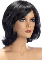 World Wigs Victoria - Pruik - Donkerbruin - Halflang Opgeknipt