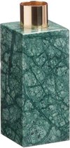 Kandelaar - groen - goud - marmer - decoratie - 4 x 4 x 12 cm