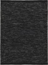 MOMO Rugs Teppe Black Vloerkleed - 140x200 cm - Rechthoekig - Laagpolig, Structuur Tapijt - Industrieel, Modern, Scandinavisch - Wit, Zwart, Zwart_wit