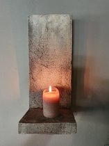 IL CUPIDO- wandkandelaar - betonnen wandkandelaar- met plateau voor kaars of windlicht