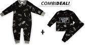 Frogs and Dogs - kleuter/kinder- jongens - Combideal - Superboy - (onesie + pyjama) - maat 92