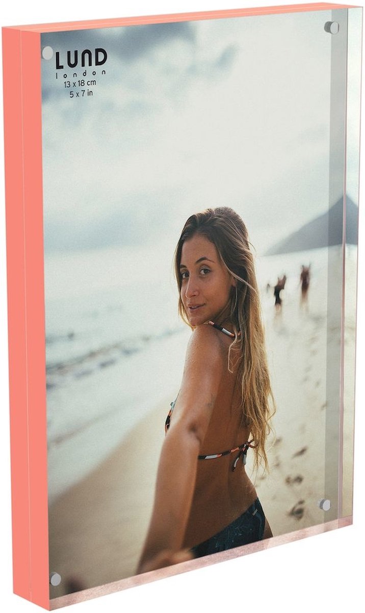 Lund London - Fotolijst - Fotoframe - Fotohouder - 13x18cm - Skittle - Koraal