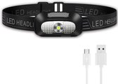 Detepo Led Hoofdlamp - USB Oplaadbaar - Hoofdlampje met Wit en Rood Licht - Waterdicht en 