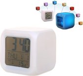 Digitale Wekker LED | Digitale Klok | Digitaal met Verlichting | 7 Kleuren LED Licht | Met Thermometer