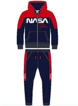 Nasa joggingpak / trainingspak / vrijetijdspak - Vest + Broek - blauw - rood - Maat S