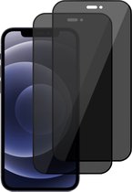 Geschikt voor iPhone 12 Mini Privacy Screenprotector - Privé - Screen Protector Gehard Glas 9H - 2 Stuks