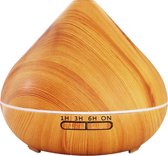 Aroma diffuser - OSMI - 500 ML - 7 kleuren LED lamp - geurverspreider - Aromatherapie - lichtbruin - Afstandsbediening