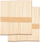 Houten spatel - Hars en Wax spatels - Medium - 100 stuks - 114x10x2mm