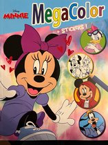 Disney kleurboek Minnie Mouse - Megacolor kleurboek vol met stickers van Donald Duck familie