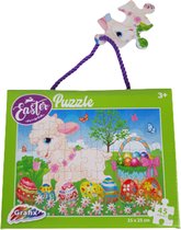Puzzel Pasen lammetje - Groen / Multicolor - Karton - 45 stukjes - vanaf 3 jaar - Puzzelen - Puzzel - Speelgoed - Spelen