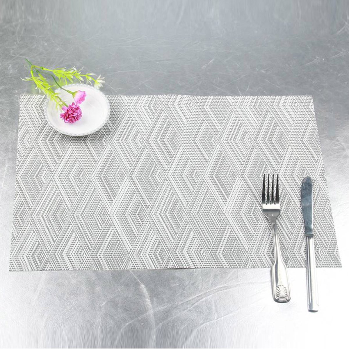 Duurzame Placemats 6 Stuks - Hittebestendig - Makkelijk schoon - Fijngeweven PVC - 30 x 45cm 2
