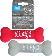 lief! Girls - Hondenspeelgoed - Latex Bot - 14 cm - 1 stuk assorti