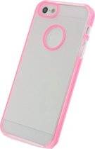 Apple iPhone 5/5s/SE Hoesje - Xccess - Edge Serie - Hard Kunststof Backcover - Transparant / Roze - Hoesje Geschikt Voor Apple iPhone 5/5s/SE