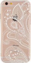 Apple iPhone 6/6s Hoesje - Xccess - Serie - TPU Backcover - White Mandala Leaf - Hoesje Geschikt Voor Apple iPhone 6/6s