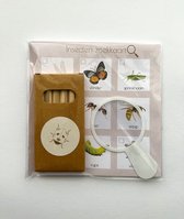 Kant en klare kindertraktatie/uitdeelcadeautjes: Insecten zoekkaart met vergrootglas en potloden set (10 stuks)