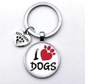 Sleutelhanger hond| I love dogs
