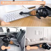Handstofzuiger, accu-handstofzuiger, draadloze autostofzuiger, kleine handstofzuiger, oplaadbaar, mini-stofzuiger, nat en droog zonder zak, met led-licht, huisauto, dierenharen, ac