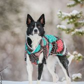 Pomppa Perus, Hondenjas-winterjas honden-waterdicht- Bonte kleuren-Maat 37: ruglengte 35-39cm