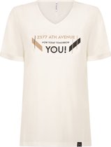 Zoso 221 Sylvie T-Shirt With Print Off White/Sand - XL