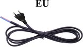 EURO aansluitsnoer 2X0.75 1.8 METER lamp kabel 230V apparaat snoer - Zwart
