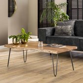 Hoyz - Salontafel Edge - Rechthoek - Bruin - Zwart Metaal