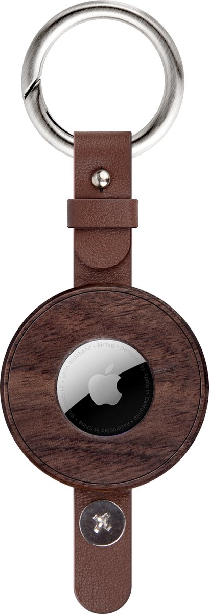 Apple Airtag Walnoot Hout