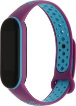 Xiaomi Mi band 5/6 dubbel sport band - roze blauw - Geschikt voor