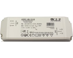 Professionele compacte dimbare led driver 12V - 50W