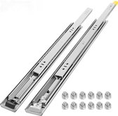 30 "Rvs Ladegeleiders Slides Soft Close Track Rail Sliding 3-Sectie Kast Slides Meubelbeslag