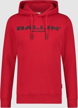 Ballin Amsterdam -  Heren Regular Fit  Original Hoodie  - Rood - Maat S