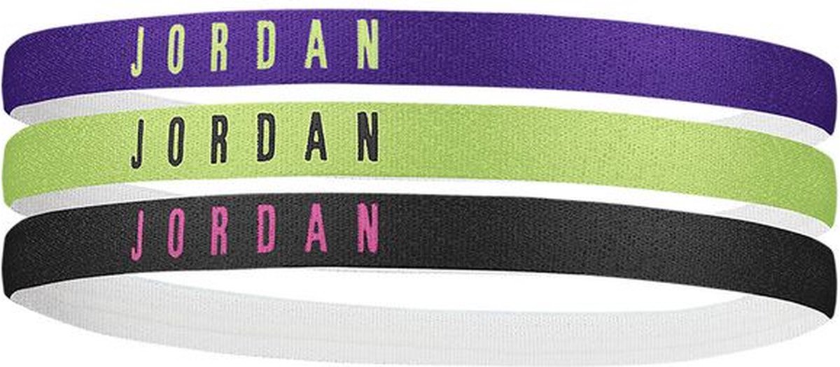Jordan Elastic Headbands - Paars/Geel/Zwart - One Size