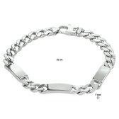 Graveerarmband Gourmette 6-zijdes Geslepen Plaat 7,0 Mm