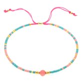 Bracelet en perles fines Ibiza - Rose Blauw Or Violet - Femme - Lieve Jewels