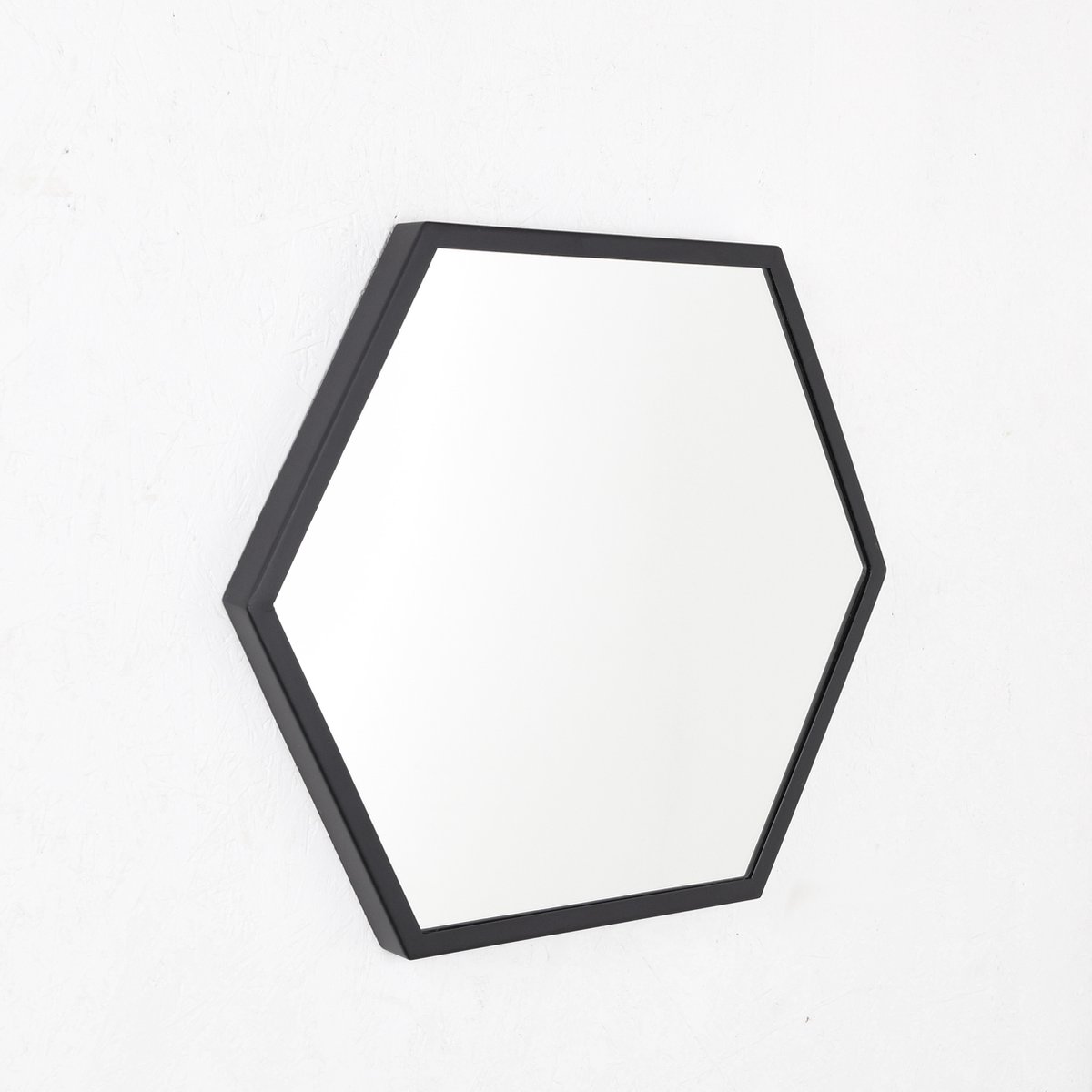 LOFT42 Wandspiegel Zeshoek Medium - Zwart - 46x41