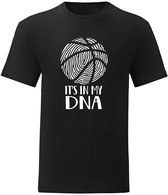 T-Shirt - Casual T-Shirt - Fun T-Shirt - Fun Tekst - Lifestyle T-shirt - Sport - Basketbal - NBA - I'ts in my Dna - Basketbal - Zwart - M