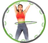 Tunturi Fitness Hoelahoep - Fitness hoepel - Fitness hulahoop - 1,2 kg - Groen/Grijs