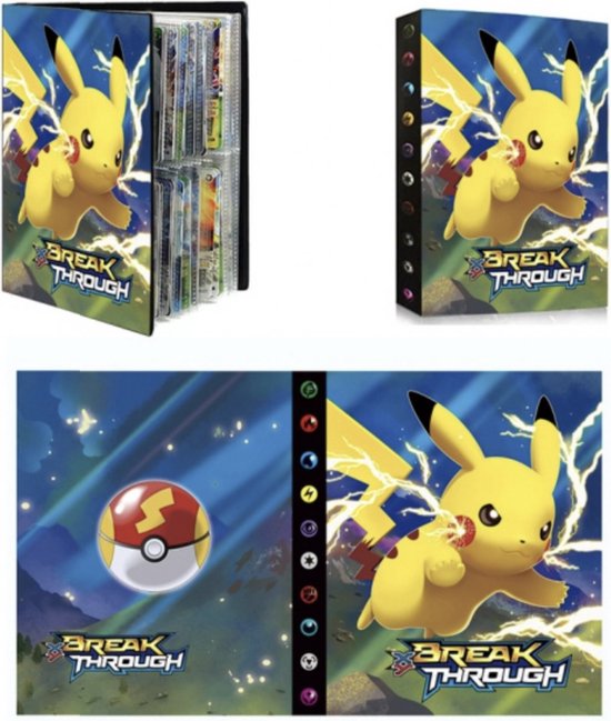 Thumbnail van een extra afbeelding van het spel Novatax  -  A5 Formaat - Verzamelmap Pikachu - Geschikt voor Pokémon Kaarten - Flexibele kaft - 240 kaarten
