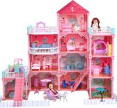 Prinses huis meisje speelhuis poppenset/simulatie villa speelgoed prinses kasteel/verjaardagscadeau voor kinderen/Kerstcadeaus/vakantiecadeaus
