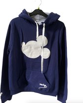 Mickey Mouse dames hoodie, volwassenen, blauw/wit, maat L