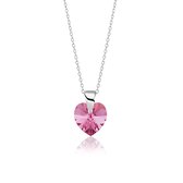 Montebello Ketting Aella KHZ444 - Swarovski® Hart - 925 Zilver Gerhod. - Ø10mm - 40cm