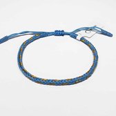 Wristin - Tibetaanse armband geweven blauw/goud