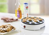 LuxuryLiving - Poffertjesmaker - 800 W - 26 cm - RVS - wit